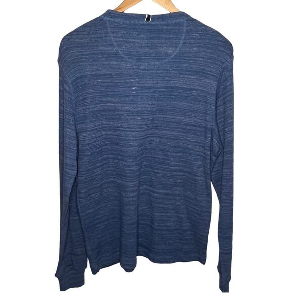 U.S. POLO ASSN SPACE DYE THERMAL HENLEY Sz S Men’s Blue NWT🏷 - Picture 7 of 14